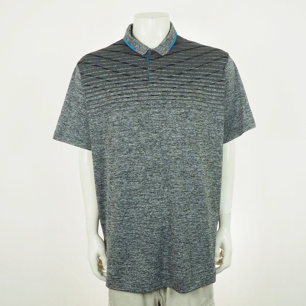 Nike Golf Tour Premium Polo Shirt Mens 2XL XXL Heather Black Dri-Fit Performance